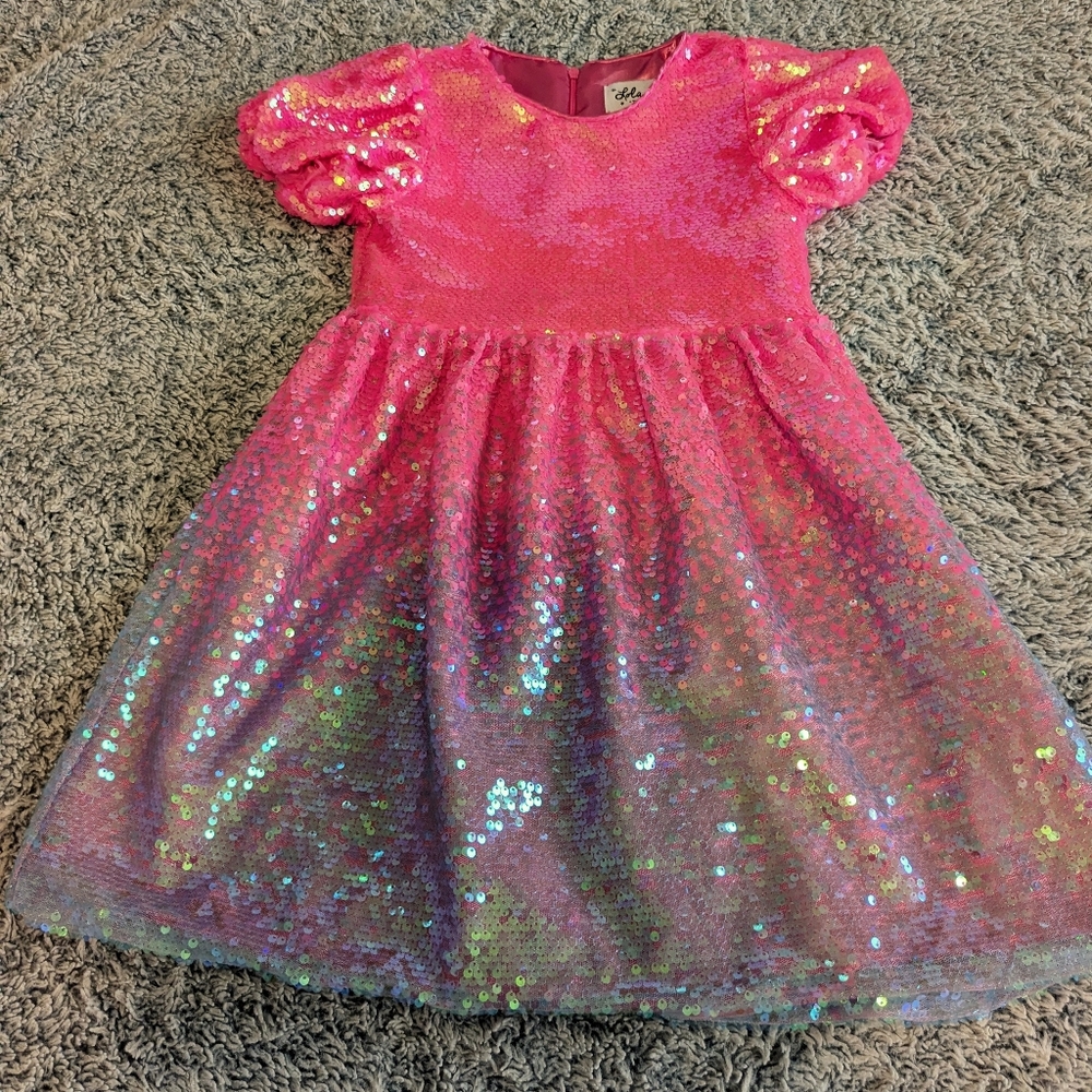 Lola and the boys pink ombre dress